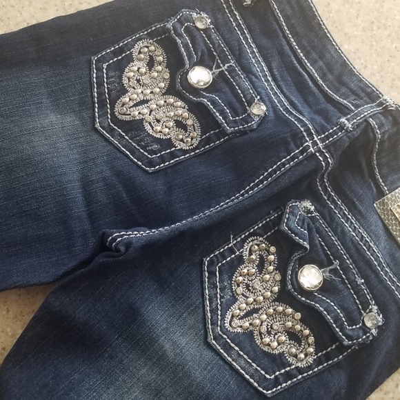 Twelve K Size 3 Dark Jeans with Decals - Picture 1 of 4